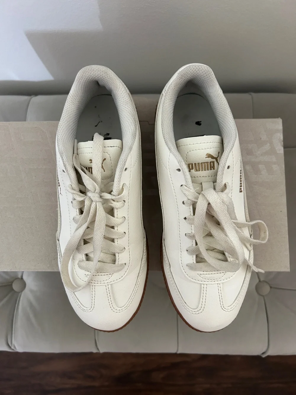 PUMA Women’s Classic Cream Sneakers | Casual Minimalist